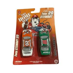 NASCAR Die Cast Racing Cars Home Depot Tony Stewart Bobby Labonte 1:64
